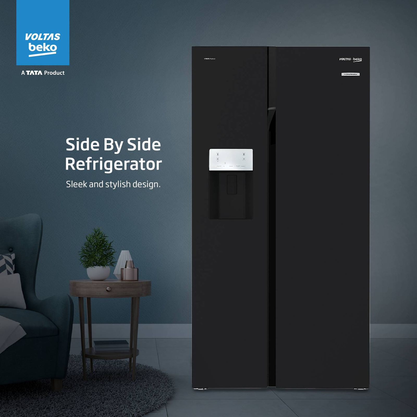 Buy Voltas Beko 634 Litres Frost Free Side by Side Refrigerator